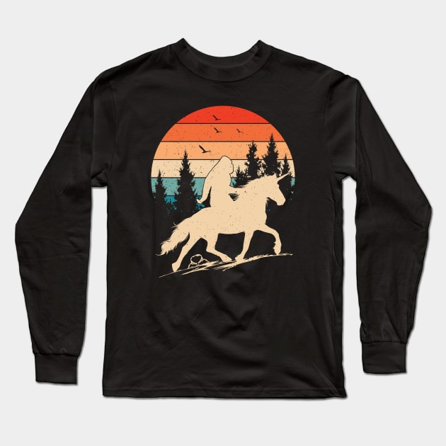 Bigfoot Unicorn Gifts Long Sleeve T-Shirt by Tesszero